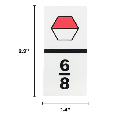 LEARNING ADVANTAGE The Original Fraction Dominoes | Homeschool Learning Fraction Game | 45 Dominoes | Math Manipulative for Kids | Teach Equivalents, Addition and Subtraction - Image 3