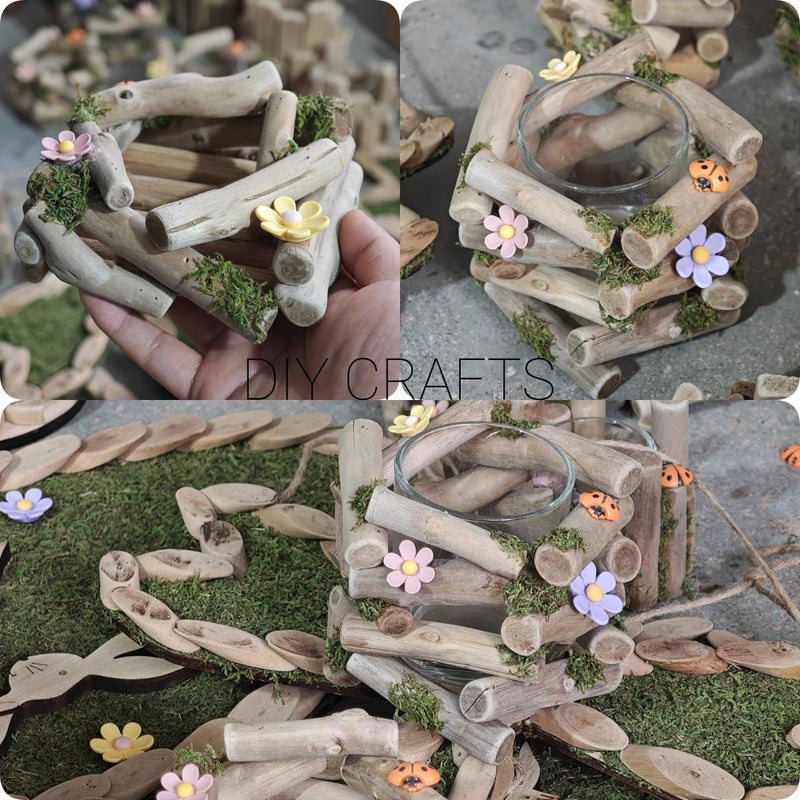 BYHER Driftwood for Crafts, 4.7 Inch Long 0.4-0.8 Inch in Diameter Driftwood Sticks for DIY Crafts Photo Props School Projects, Beach Wood Crafts Decor (20Pcs) - Image 4