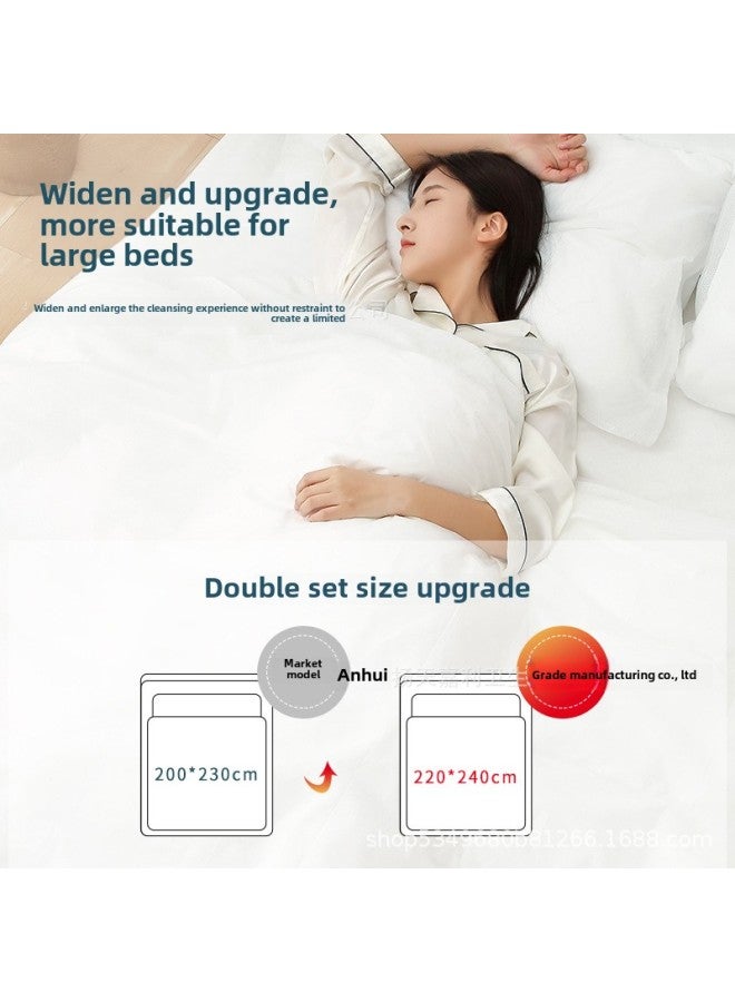 Travel Disposable Sleeping Bag Summer Single Double Hotel Dirty Bed Sheet Portable Quilt Cover Travel Cotton Quilt Cover-Color:Single Sleeping Bag 150*230cm - Image 4