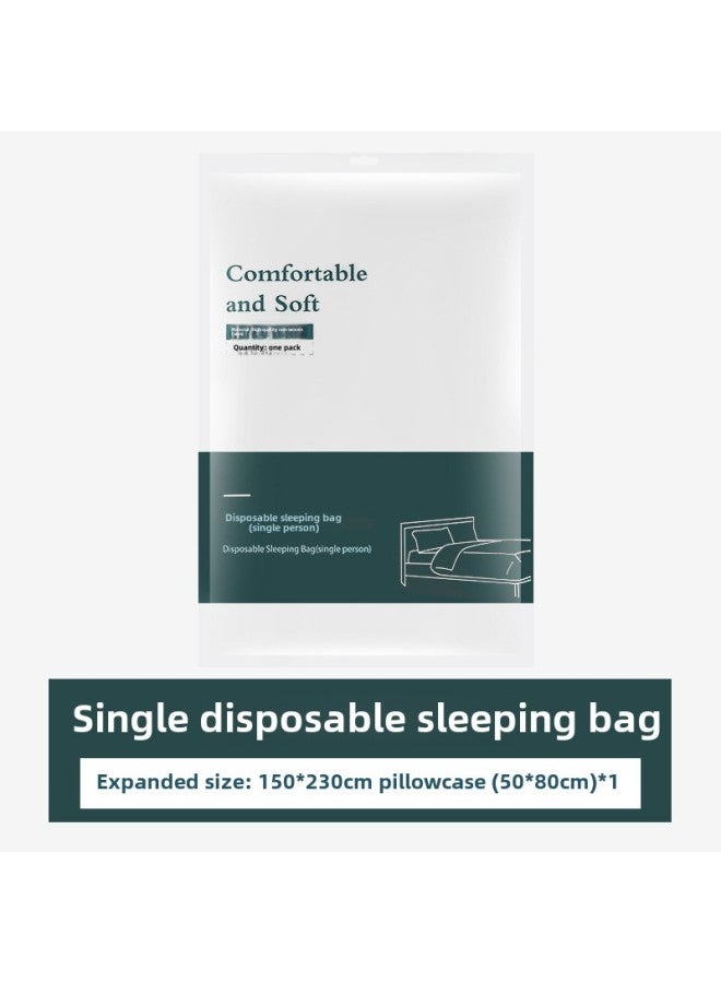 Travel Disposable Sleeping Bag Summer Single Double Hotel Dirty Bed Sheet Portable Quilt Cover Travel Cotton Quilt Cover-Color:Single Sleeping Bag 150*230cm - Image 1