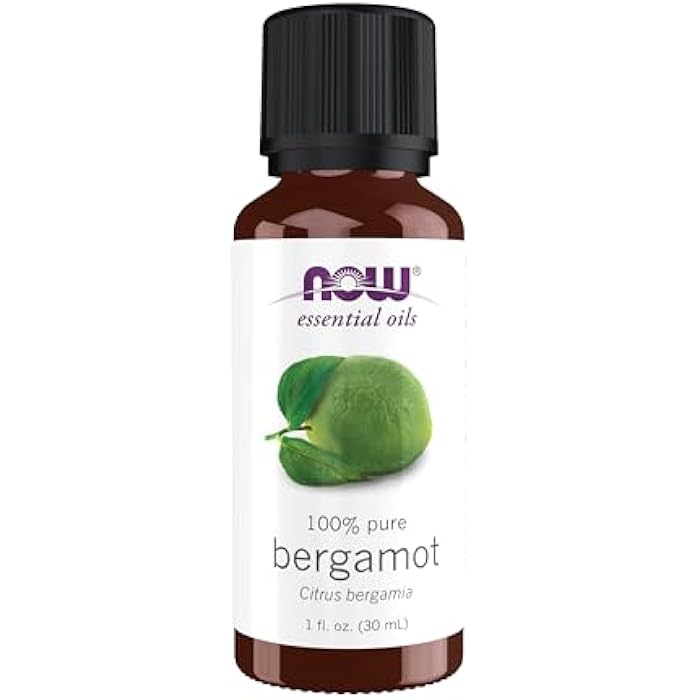 NOW Essential Oils, Bergamot Oil, Sweet Aromatherapy Scent, Cold Pressed, 100% Pure, Vegan, Child Resistant Cap, 1-Ounce - Image 1