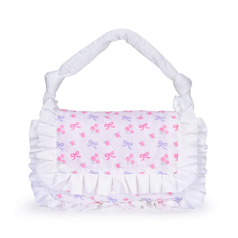 New Arrival Fungus Cute Lace Down Cloth Handbag Two-Dimensional Shoulder Bag Hand Bag Japanese And Korean Style Lolita Women'S Bag - Image 1