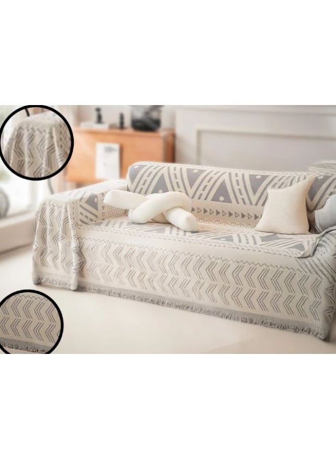 Summer Lightweight Bedspread — Soft Breathable Cooling Blanket, Modern Minimalist Design, Elegant Grey, for Bedroom & Sofa
