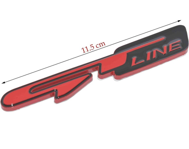 AUTO MT GT LINE RED Black Logo Metal 3D Car Logo Car Emblem 3D Badge Auto Racing Sport Sticker Decal - Image 3