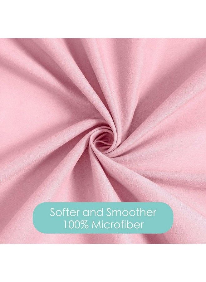 TILLYOU Toddler Pillowcase 2 Pack With Envelope Closure 13" X 18" Silky Soft Microfiber Travel Kids Pillowcase For Boys And Girls Pink  - Image 5