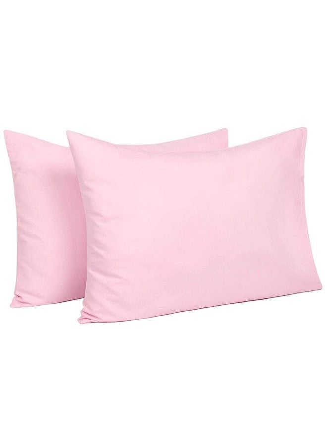 TILLYOU Toddler Pillowcase 2 Pack With Envelope Closure 13" X 18" Silky Soft Microfiber Travel Kids Pillowcase For Boys And Girls Pink  - Image 2