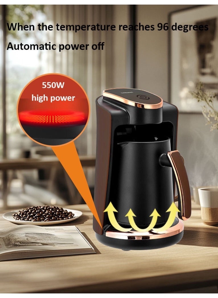 Turkish Coffee Maker, Electric Coffee Pot, Coffee Making Machine, 3-5Cups 250ml, 550W, One Button Operation, Easy to Clean - Image 4
