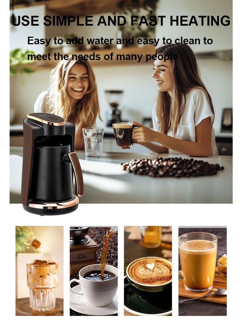Turkish Coffee Maker, Electric Coffee Pot, Coffee Making Machine, 3-5Cups 250ml, 550W, One Button Operation, Easy to Clean - Image 3