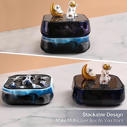 Moukiween Large Storage Box Molds with Lid, Resin Jar Mold, Silicone Box Mold for Storage Jewelry Epoxy Casting DIY Crafts - Image 3