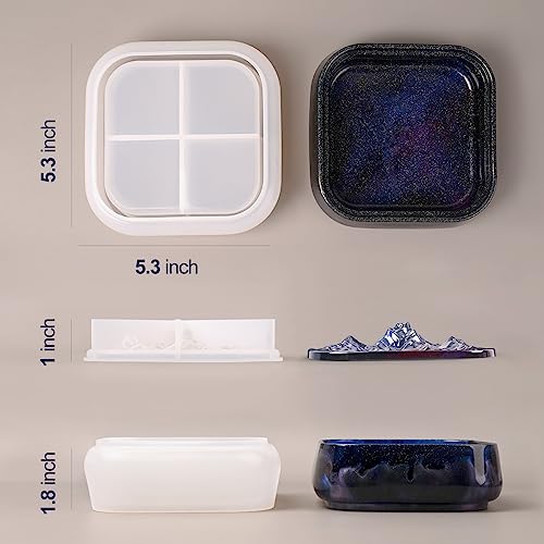 Moukiween Large Storage Box Molds with Lid, Resin Jar Mold, Silicone Box Mold for Storage Jewelry Epoxy Casting DIY Crafts - Image 2