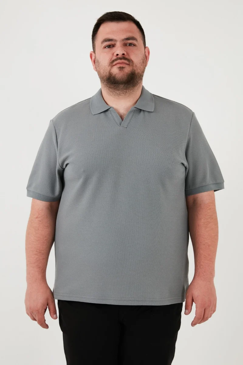 Buratti Large Size Cotton Regular Fit Polo Collar T Shirt Men's Polo Collar T Shirt 5902729B