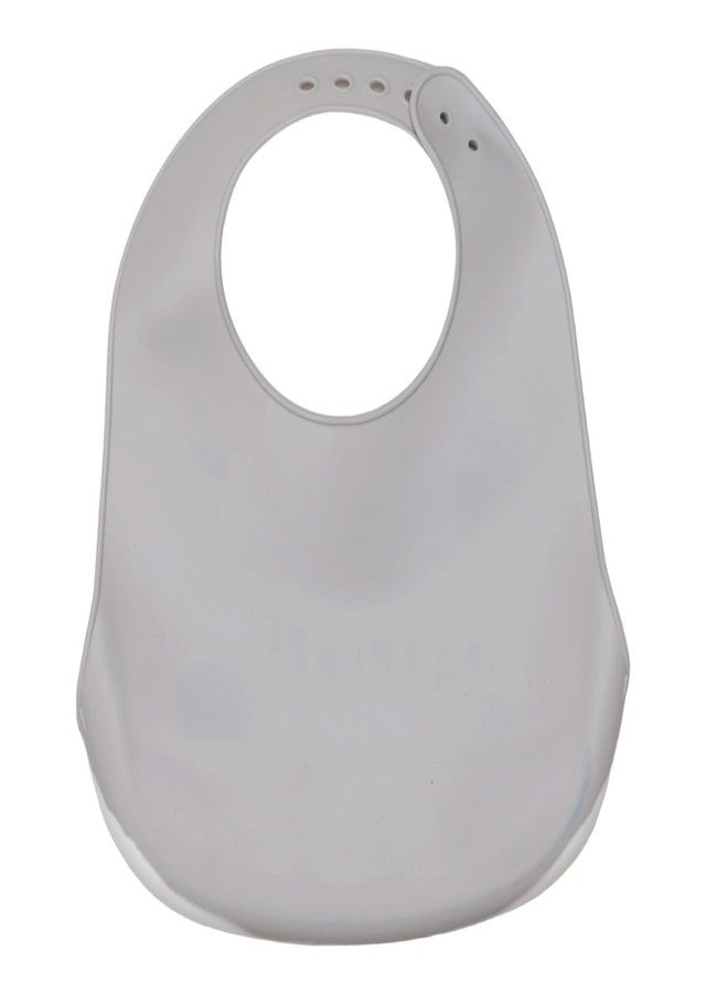 Yellow Bee Silicone Space Theme Bib with Crumb Catcher and Adjustable Closure for Boys, Grey, 6-36 Months - Image 3