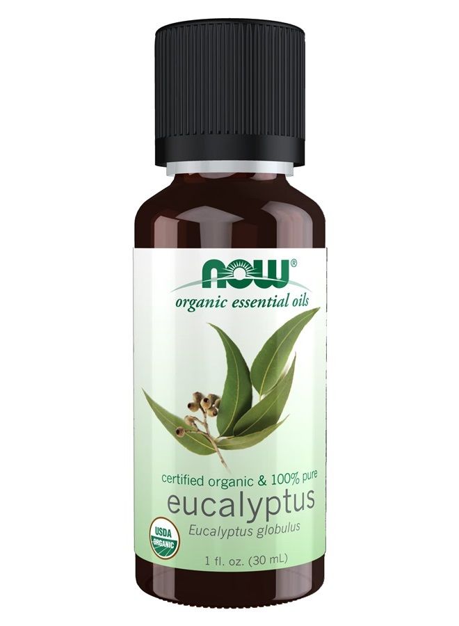 now Essential Oils, Organic Eucalyptus Globulus Oil, Clarifying Aromatherapy Scent, Steam Distilled, 100% Pure, Vegan, Child Resistant Cap, 1-Ounce  - Image 1