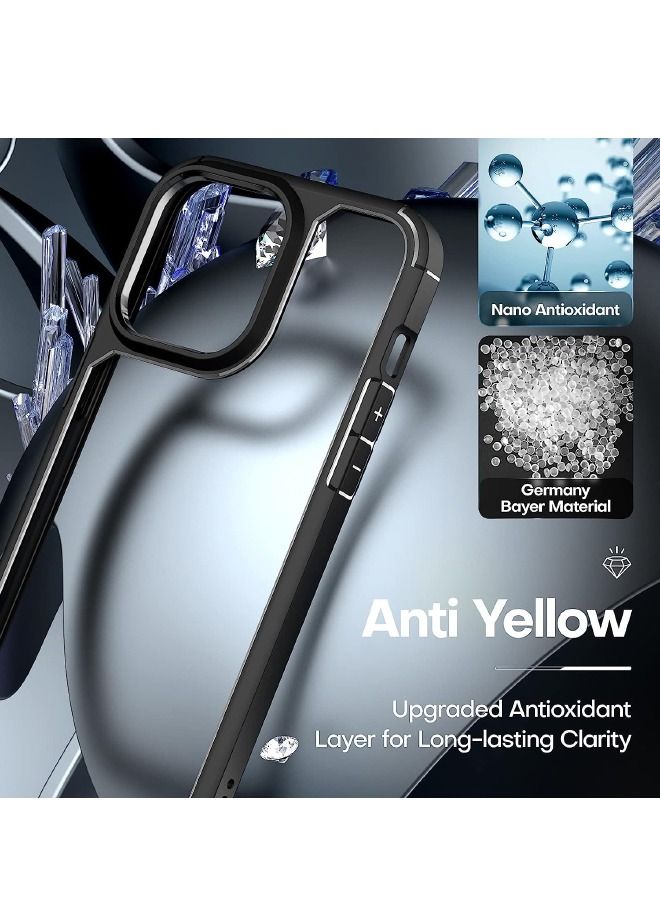 iPhone 15 Pro Case with 9H Tempered Glass Screen Protector + Camera Lens Protector Set, Not Yellowing Shockproof Drop Protection Shockproof Slim Phone Case for Apple iPhone 15 Pro 6.1 inch 2023 - Image 4