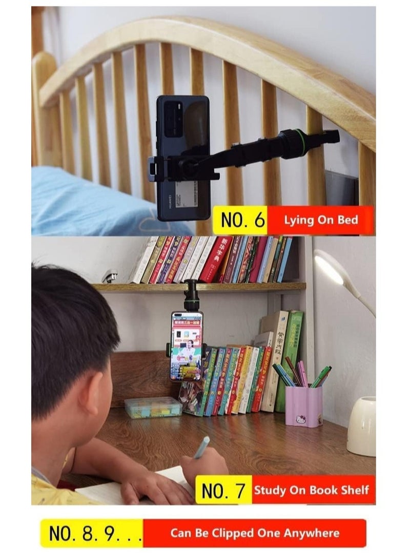 ELTRAZONE حامل هاتف مرآة السيارة، حامل هاتف مرآة الرؤية الخلفية متعدد الوظائف، ملحقات السيارة، حامل هاتف GPS مرآة الرؤية الخلفية للسيارة، حامل هاتف محمول لسطح المكتب في السيارة - Image 3