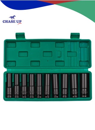 Deep Impact Socket Set, 1/2Inch Drive Hex Impact Socket Set 10-Piece Deep Socket Metric Sizes 8-19mm CR-V Material with Storage Box - pzsku/Z06BCA48ED7349C356337Z/45/1750155173/46599606-39fe-425c-8283-f2533f849c7a