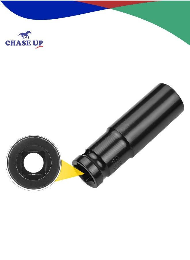 Chase Up Deep Impact Socket Set, 1/2Inch Drive Hex Impact Socket Set 10-Piece Deep Socket Metric Sizes 8-19mm CR-V Material with Storage Box  - Image 3
