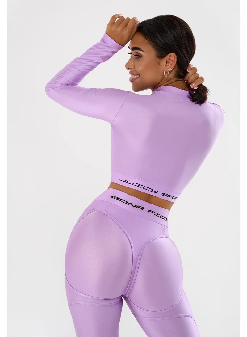 Bona Fide Rashguard Juicy Lilac Rashguard Juicy Crop Gym Top for Women for Women | Best Price UAE