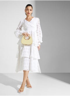 Frock and Frill Embellished Ruffles Midi Dress  - Image 1