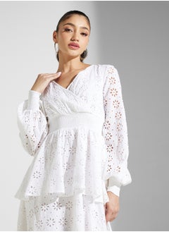 Frock and Frill Embellished Ruffles Midi Dress  - Image 3