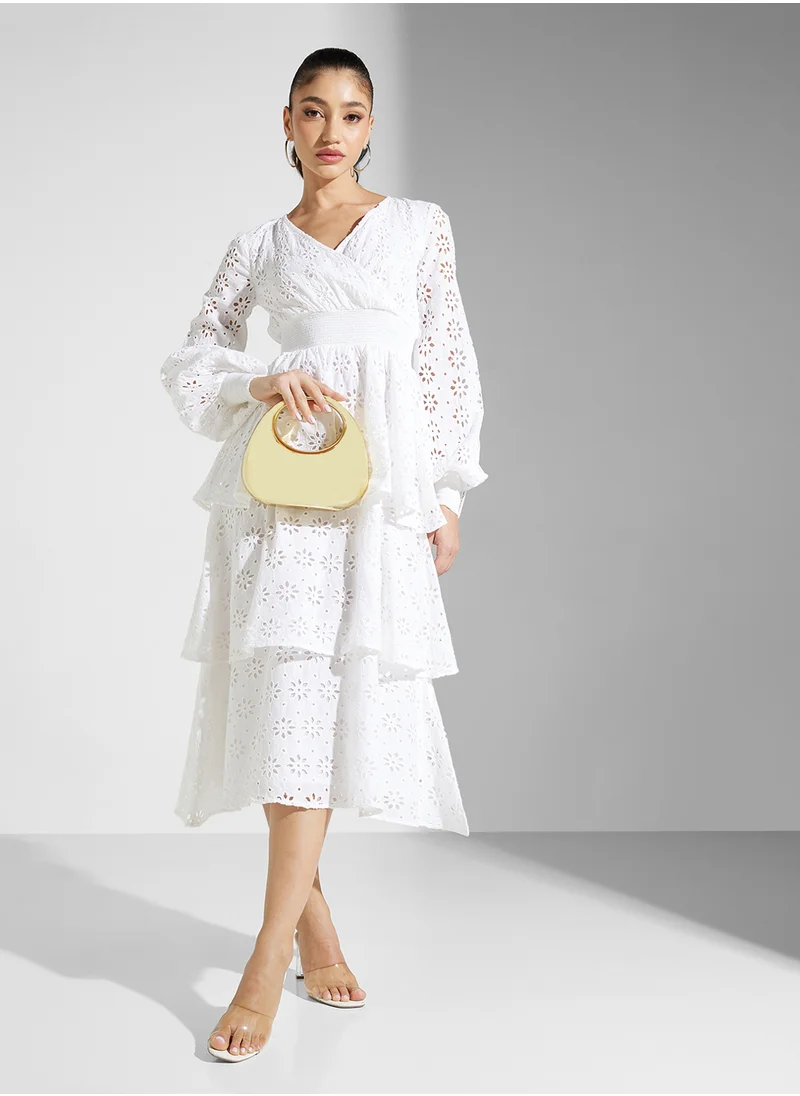 فروك اند فرل Embellished Ruffles Midi Dress