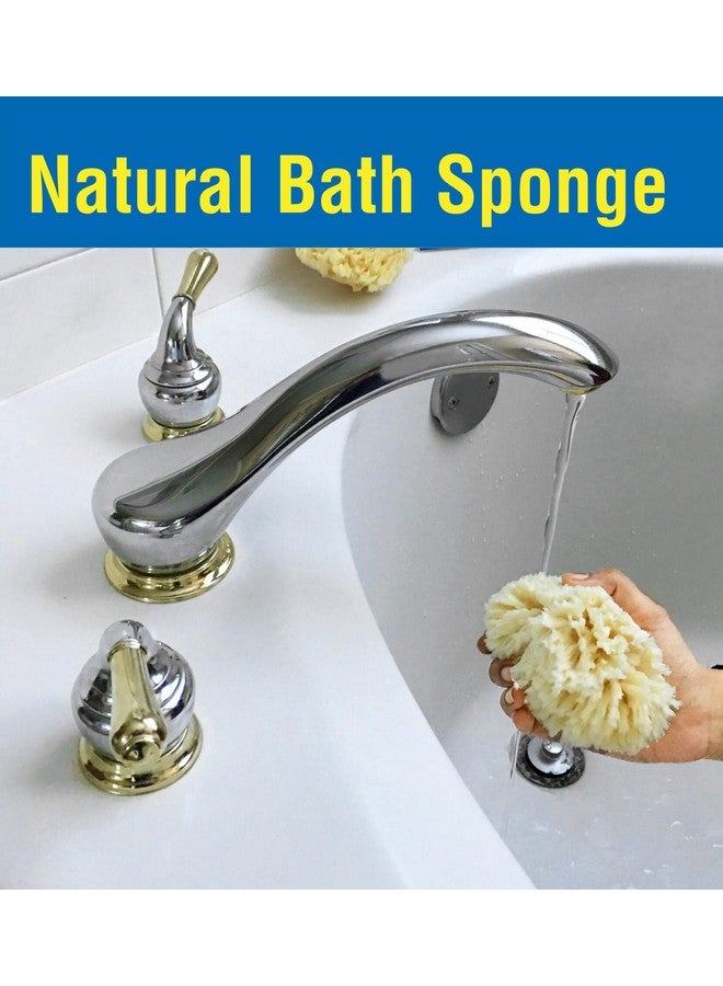HartFelt Natural Bath Sponge 4In Ultra Soft Premium Sea Wool Sponge Soft On Tender Skin, Biodegradable, 2Pk - Image 3