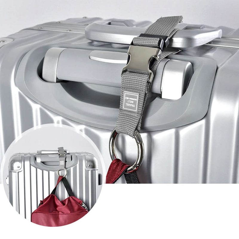 WESTONETEK Add-A-Bag Luggage Strap Jacket Gripper, Luggage Straps Baggage Suitcase Belts Travel Accessories - Make Your Hands Free, Easy to Carry Your Extra Bags, (1x Black+1x Grey)  - Image 5