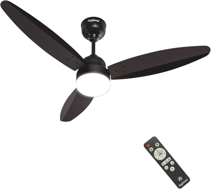 DIGISMART Autum Mark-1 Premium Series 1200 MM BLDC Motor Fan (28 W) 5 Stars Rated With Led Light Remote 3 Blade 380 Rpm High Speed Ceiling Fan Come With 5 Years (Smoke Brown) - Image 1