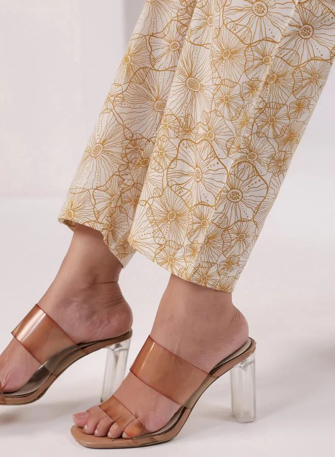sanskrutihomes Floral Print Longline Top & Pants Co-Ords by Styli