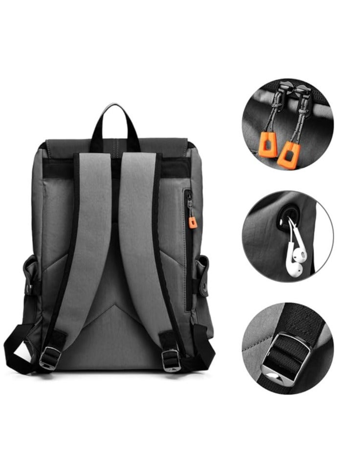 iCozzier iCozzier Laptop Backpack for Men Women, Waterproof Laptop Rucksack Work Bag with 14 Inch Laptop Compartment, Casual Daypack Vintage Rucksack for Travel  - Image 5