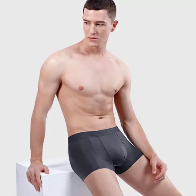 TPJ Mart (Pack of 2 Anti-Bacterial Micromodal Solid Underwear for Men – Breathable Sweatproof Airsoft Trunks, Multicolour (Size L) - Image 2