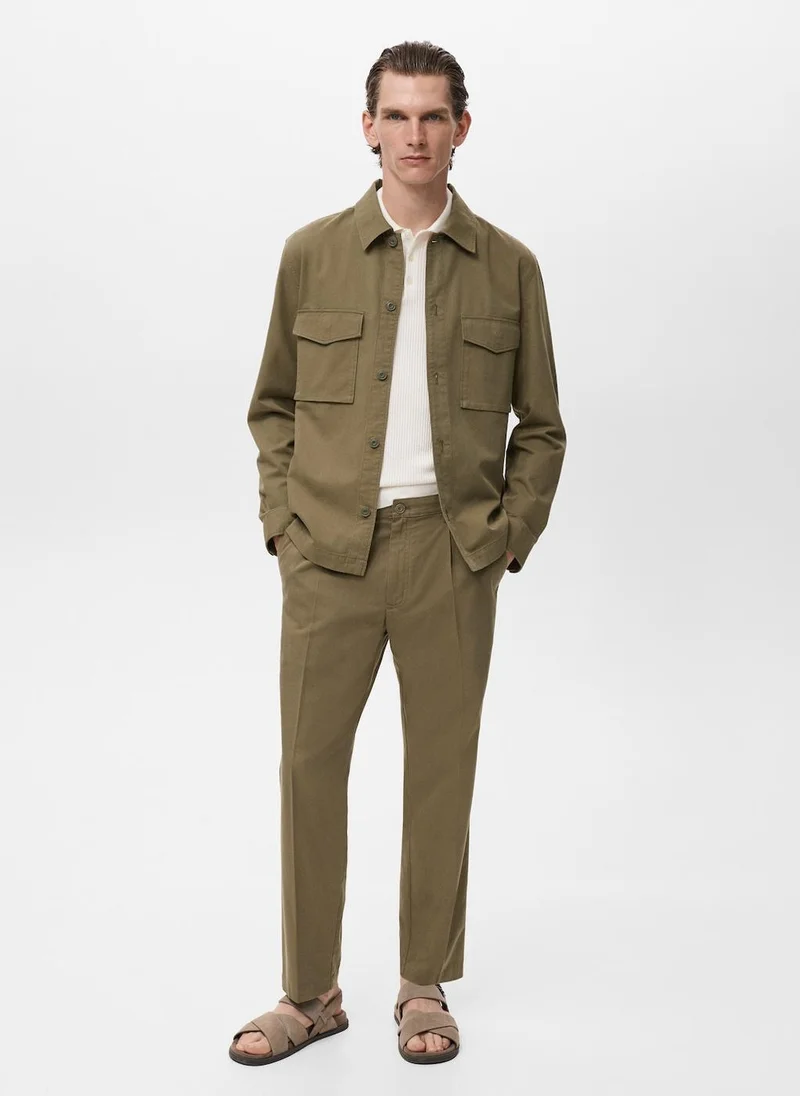 مانجو مان Lyocell cotton jacket with pockets