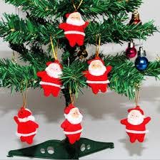 Evisha 3 Feet Long Artificial Christmas Tree 2 Santa Caps and 6 Red Santa 12 Multi Balls 12 Drum 12 Candy 12 Gift 54 Pcs Hanging XMass Christmas Decoration - Image 2
