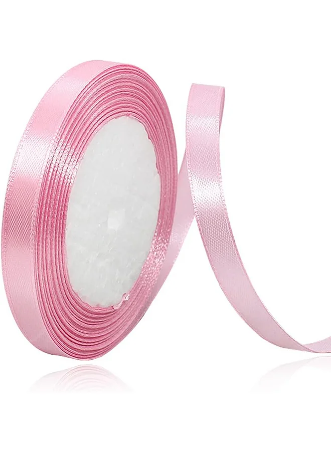 شير ذا لوف  Share the love 12mm Satin Ribbon - 25 Yards Length - Light Pink - Smooth & Shiny Crafting Ribbon for Gift Wrapping, Decorations, DIY & Sewing