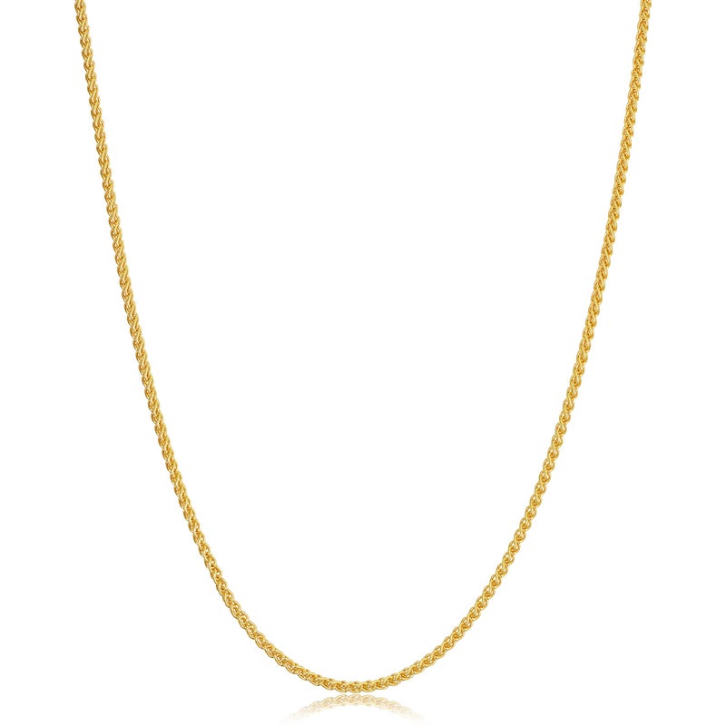 Kooljewelry 14k Yellow Gold Filled Round Wheat Chain Pendant Necklace (1.5 mm, 30 inch) - Image 1