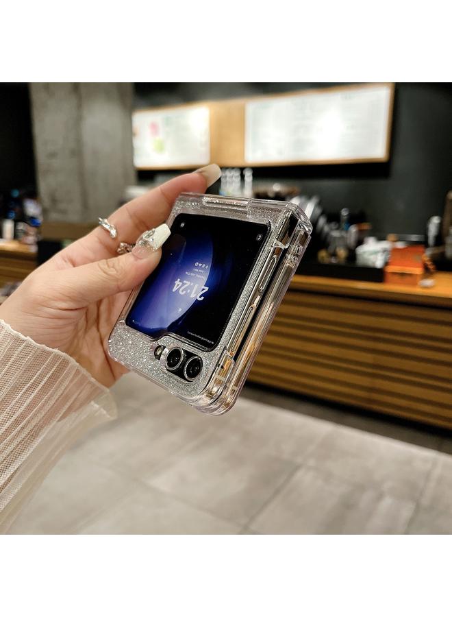 S-TOP Case For Samsung Galaxy Z Flip5 5G Skin Feel PC Flash Paper Shockproof Phone Case - Image 4