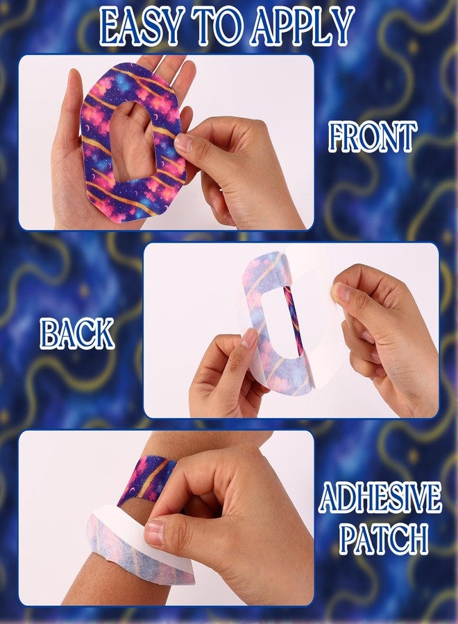 Penitue 25pcs Galaxy Overpatches Waterproof Compatible with Omnipod 5, 5 Style Breathable Adhesive Patches, Non-Woven Fabrics Pre-Cut Tape Stickers, Sweat-Proof CGM Sensor Covers - Image 5