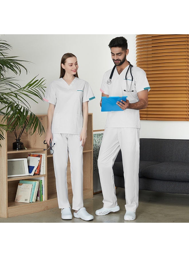 NIBEMINENT Hospital Doctors Wash Hands Wear Split Sets Short Sleeved Brush Hand Clothing Oral And Dental Nurses Surgical Clothing - Image 1