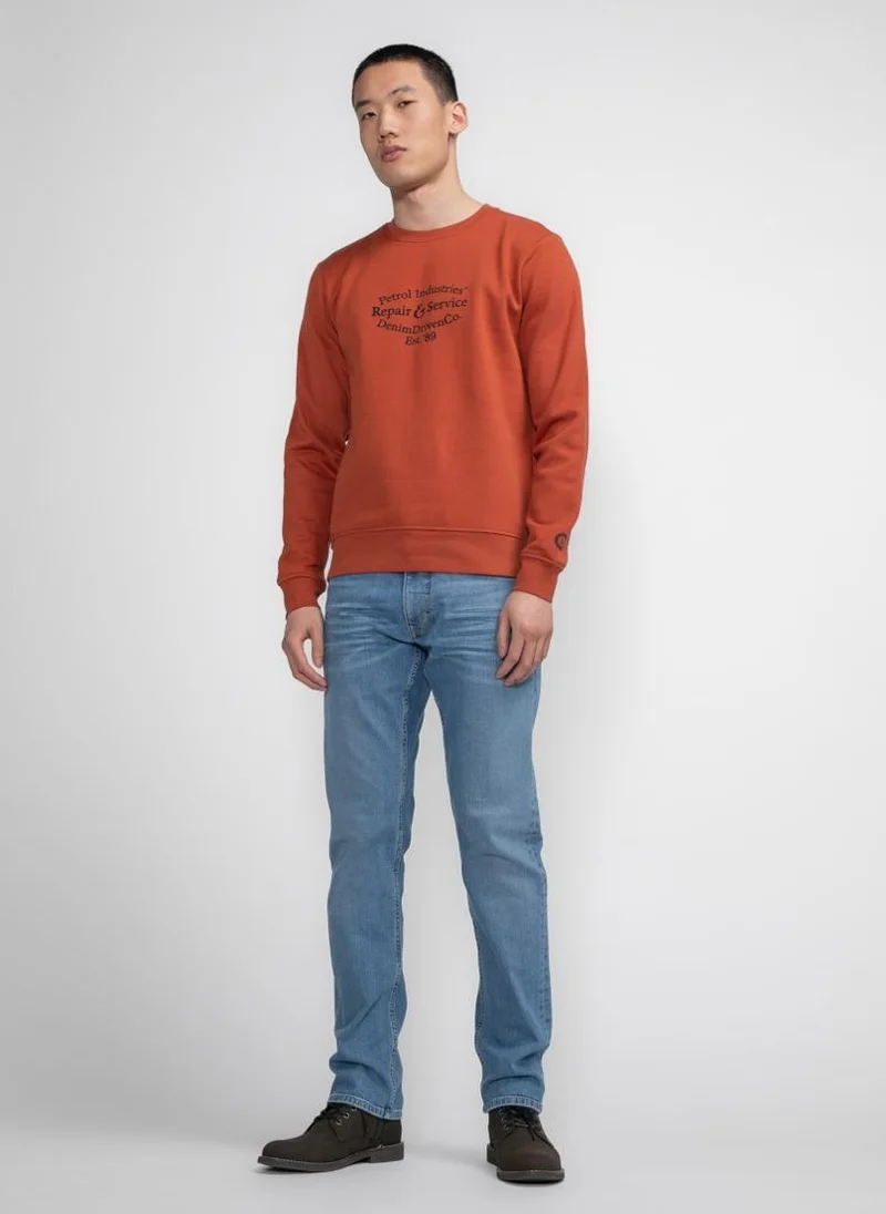 بترول اندستريز Men Sweater Round Neck Print