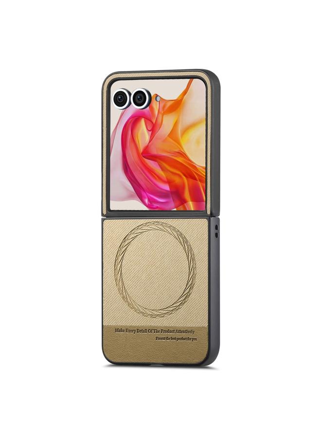 إيروريكس جراب لهاتف Motorola Razr 40 Ultra مصنوع من قماش قطني وجلد وغطاء خلفي مغناطيسي للهاتف - Image 2