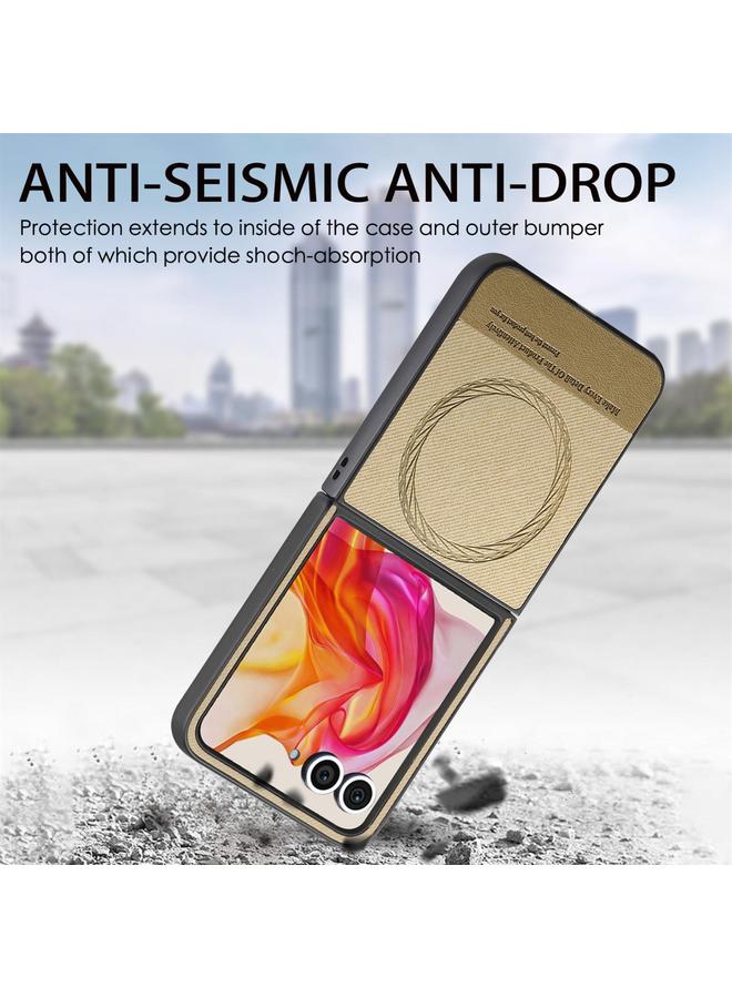 إيروريكس جراب لهاتف Motorola Razr 40 Ultra مصنوع من قماش قطني وجلد وغطاء خلفي مغناطيسي للهاتف - Image 4