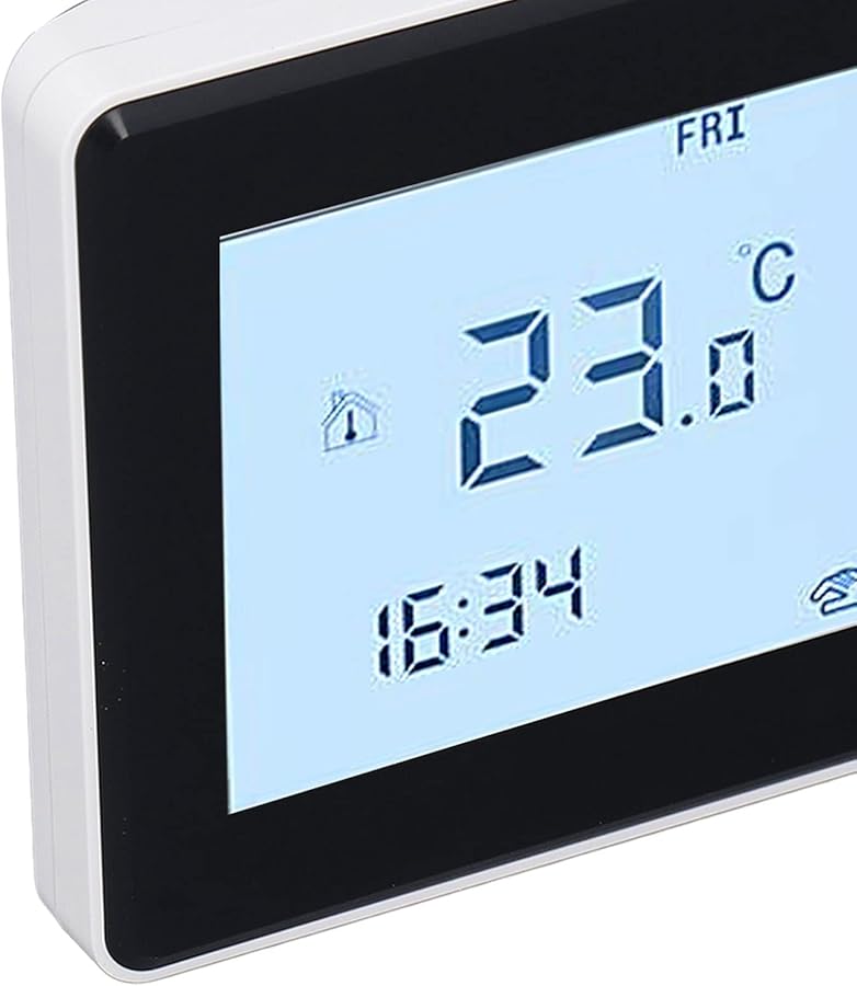 منظم الحرارة القابل للبرمجة بشاشة LCD رقمية تعمل باللمس لتسخين الأرضيات والمشعات المائية - Image 4