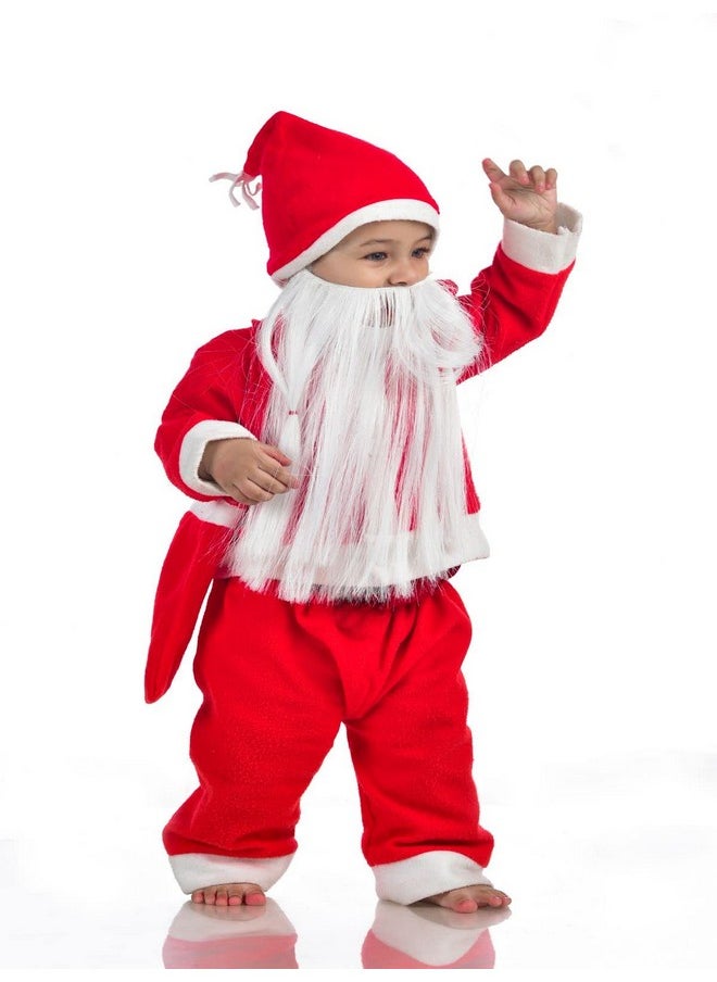 BookMyCostume BookMyCostume Santa Claus with Premium Beard Complete Set Christmas Kids & Adults Fancy Dress Costume - Premium 2-3 years  - Image 4
