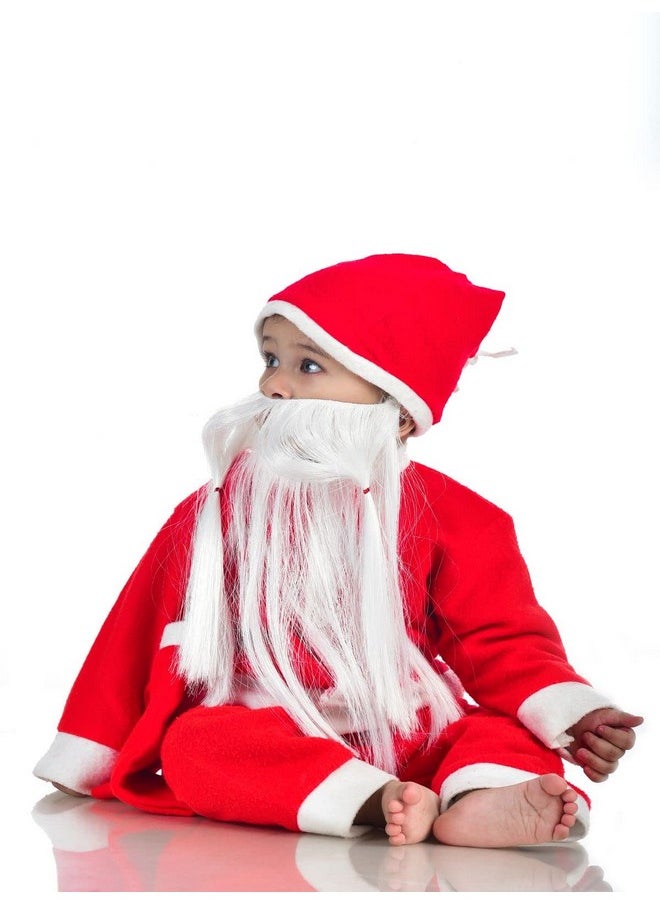 BookMyCostume BookMyCostume Santa Claus with Premium Beard Complete Set Christmas Kids & Adults Fancy Dress Costume - Premium 2-3 years  - Image 5