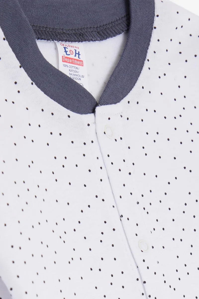 بريز Baby Boy Jumpsuit Polka Dot Patterned 0-3 Months-6 Months, White