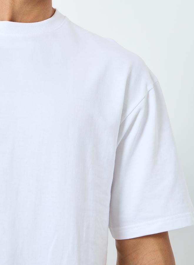 Styli Men White Oversized T-Shirt with Worldwide Print - Image 4