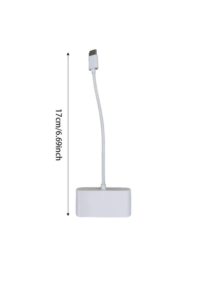 White 3 In 1 SD TF Card Reader For iPhone 15 Laptop Android Type C USB C Devices - Image 2