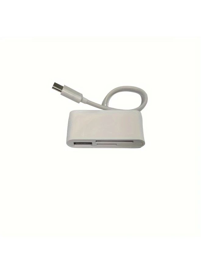 White 3 In 1 SD TF Card Reader For iPhone 15 Laptop Android Type C USB C Devices - Image 4
