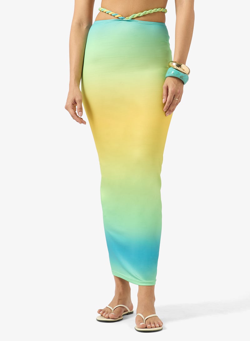 Soleira Ombre Bikini Set With Beach Skirt - Image 4