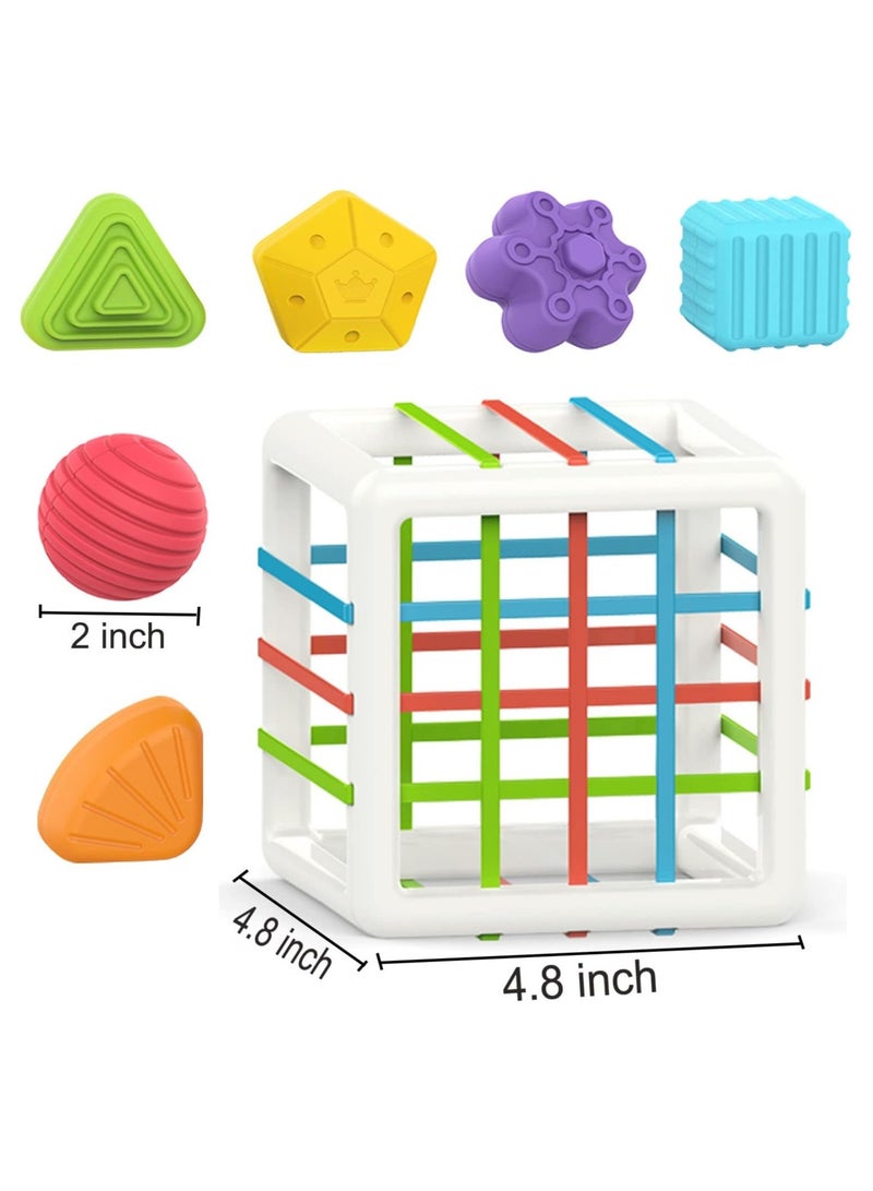 Toy Box Baby Sorter Toy 6pcs Multi Sensory Shape Toddler Developmental Learning Toys Birthday Gifts Baby Toys - Image 5